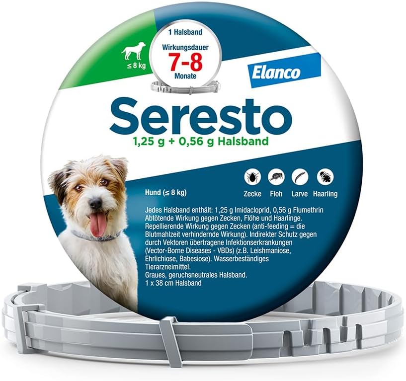 Seresto Elanco Halsband für kleine Hunde bis 8 kg